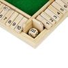 Tabellone del Gioco Shut The Box con 2/4 Dadi a Quattro Lati per Bambini Adulti Famiglia Educativo in Legno Matematica Numeri Strategia Giocattolo Chiudibile Accessori Notturni 4 Giocatori