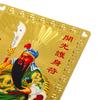 Monochrome Metal Buddha Card Copper Card God Of Wealth Guan Gong Fortune Card Buddhist Gold Card Amulet Gift