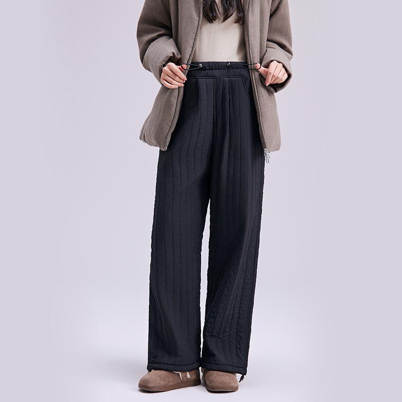 

Pregnancy wear loose autumn and winter new thermal women s pants thickened and thin foot adjustment maternity pants casual pants M чёрный