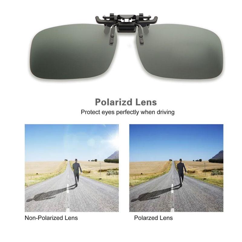 1/2PCS Women Men Glasses Lenses Polarized Sunglasses Clip On Flip Up UV 380 Driving Fishing Night Vision Glasses Clips