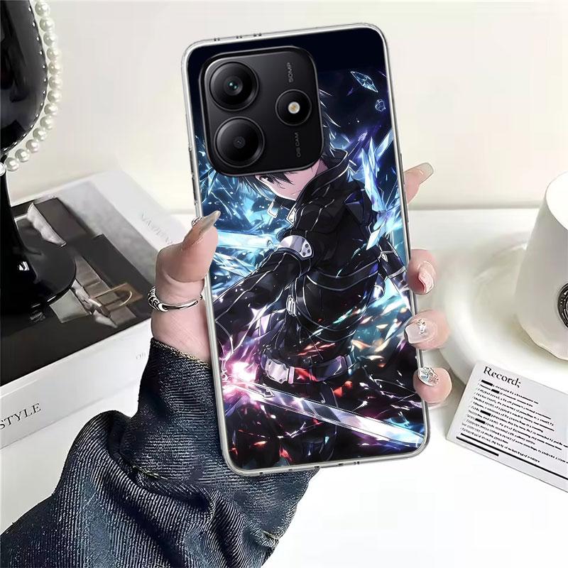 

М який чохол для телефону Sword Art Online Кіріто для Xiaomi Redmi Note 15 14 14S 13 12 Pro Plus 12S 11 11S 11E 10 10S 11T 5G Fundas Coque Redmi Note 14S
