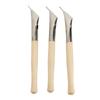 3Pcs Pottery Batik Printing Pen Drawing On Fabric Cloth Beech and Stainless Steel Clay Carving Tools
