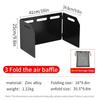 Portable 4-Sided Folding Camping Stove Windshield, Metal Windproof Screen for Outdoor Cooking, Lightweight Powder-Coated Guard