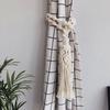 Boho Style Handmade Macrame Curtain Tiebacks Cotton Weaving Curtains Tieback Straps Tassels Hanging Ball Decoration Curtain Accessories