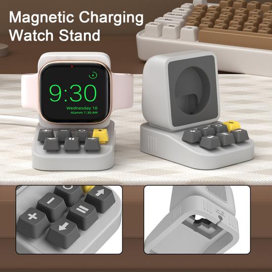 Typewriter Watch Charging Stand for Watch SE/Ultra/1-10 Silicone Watch Charger Wireless Desk Charging Dock Station Holder