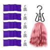 5pcs Wig Storage Bag Transparent PVC Hair Extension Holder With Hangers for Home Large Size