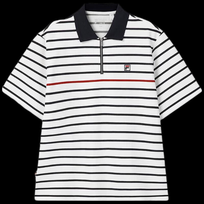 FILA Men s Striped Knit Short Sleeve Polo Shirt XL