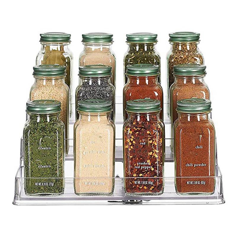 

ABWR-2X Spice Rack Kitchen Pantry Step Shelf Cabinet Organizer, Spice And Food Kitchen Cabinet Pantry Shelf Organizer прозрачный