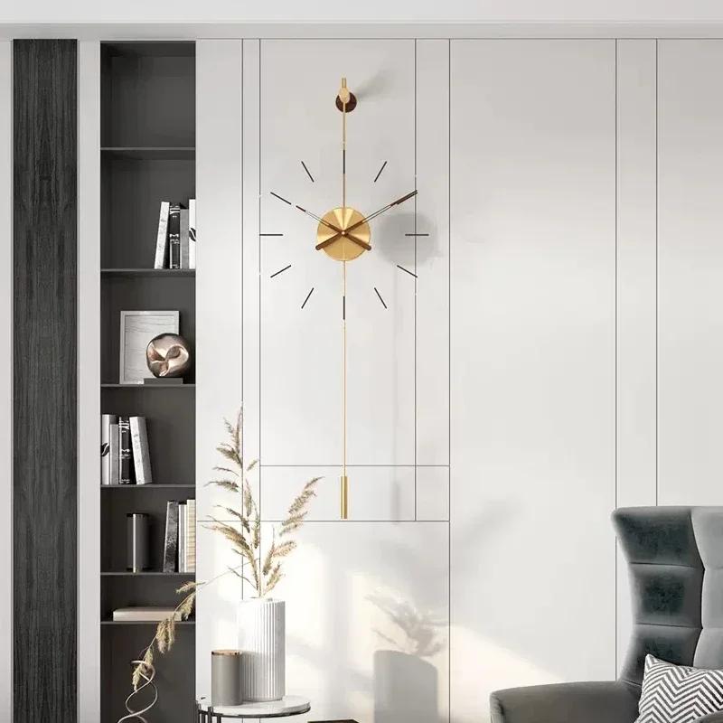 Simplicity Originality Wall Clock Modern Design Metal Luxury Wall Watches Clocks DIY Home Decor Silent Living Room Gift U9L8S0