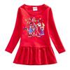 Korean Style Girls' Cartoon Long Sleeve Princess Dress - Mesh Skirt (Spring & Autumn 2026)