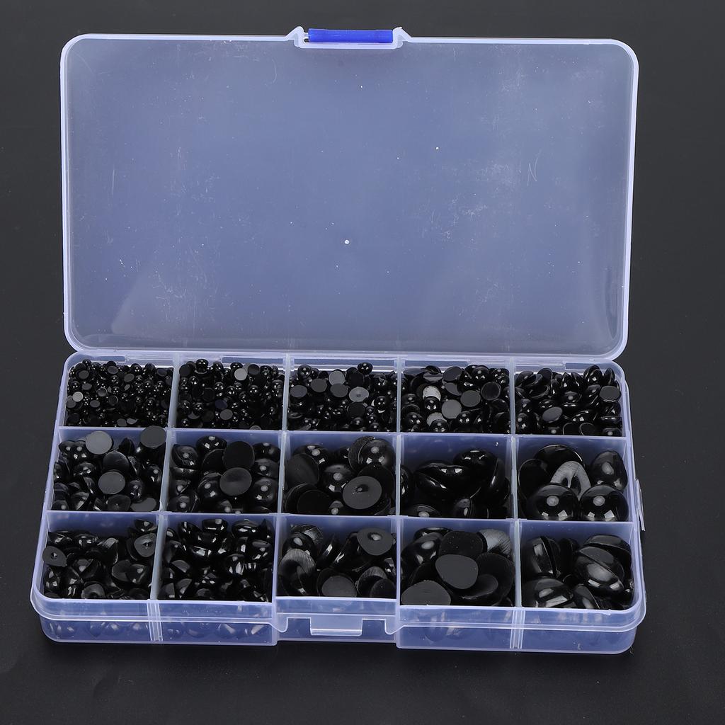 2575Pcs Plastic Eyes and Noses Pack     Craft Kit Set with A Storage Box for Toy Doll