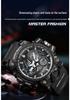 SANDA Men's Multi-function Dual Display Waterproof Sports Alarm Watch