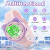 Ayybboo Kids Watch, 7 Color Light Watch, For Girls Boys, Children's Digital Watch, Cat Design, 3ATM Water Resistant / Quartz / Soft Strap For Ages