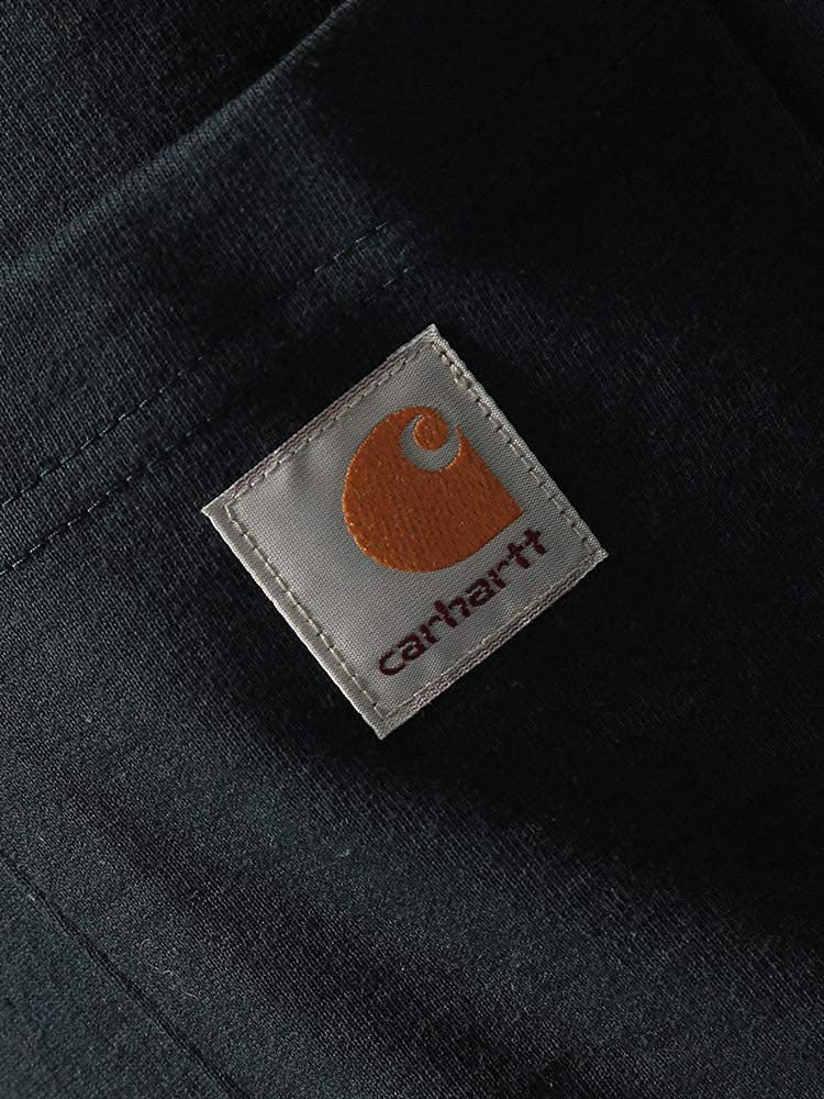 Enkel logoficka Rundhalsad Kortärmad [Carhartt] T-shirt [K87] (L, Marinblå)