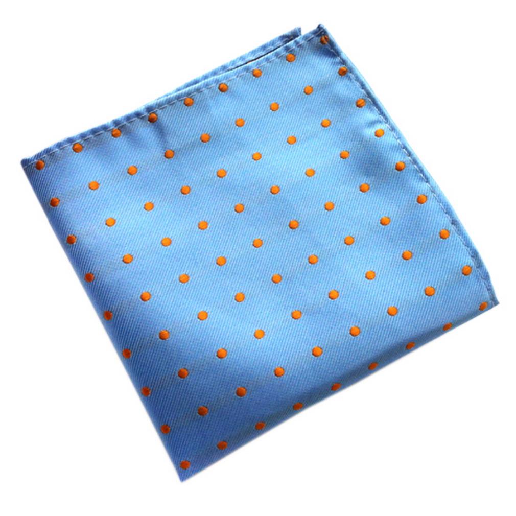 Men's Wedding Party Formal Dot Jacquard Pocket Square Handkerchief