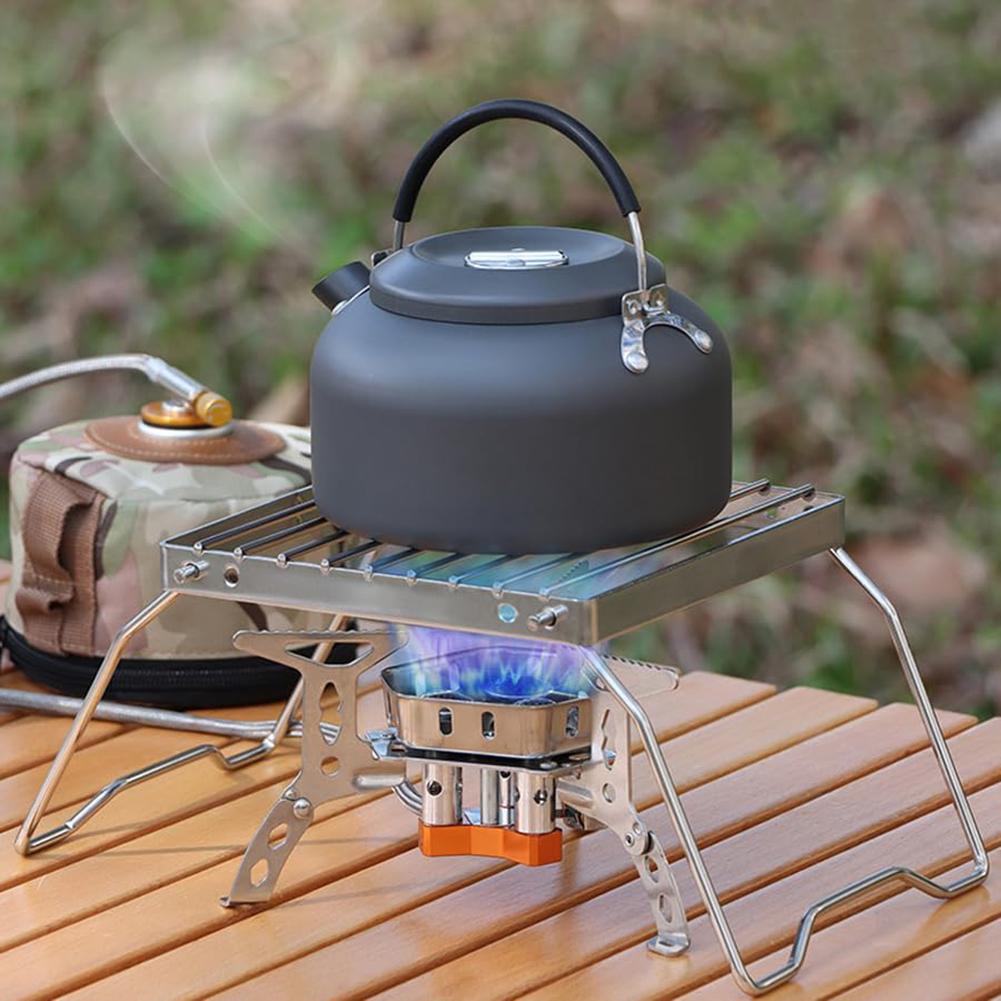 Outdoor Folding Mini Stove Holder Stainless Steel Portable Campfire Grill Grate Camping Cookware Pots Stand for Outdoor Picnic