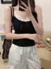 #Pure desire sexy lace splicing pit strip sling vest women's chest pad inner slim and thin bottoming shirt