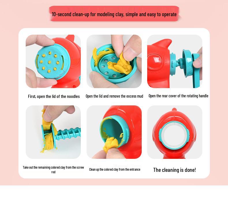 Colorful Clay Noodle Maker DIY Tool Set for Kids