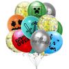 12" Pixel Minecraft Birthday Latex Balloon Party Decoration Kids Baby Shower