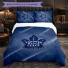 Set Biancheria da Letto 3 Pezzi in Microfibra con Motivo Toronto Maple Leafs Decorativo Copripiumino per Camera da Letto Uso Domestico