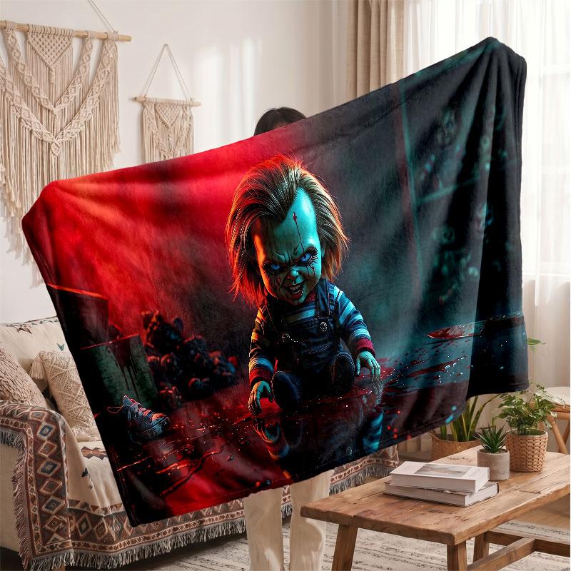 Warm Flannel BlanketChild's Play Chucky Tiffany Soft Cozy Throw Blanket for Bedroom Couch