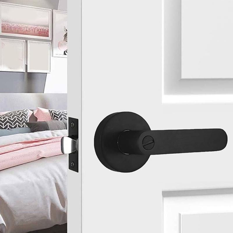 Door Handle Set with Tubular Latches Easy Installation Door Lever Multipurpose Handle for Interior Door  Passages Function