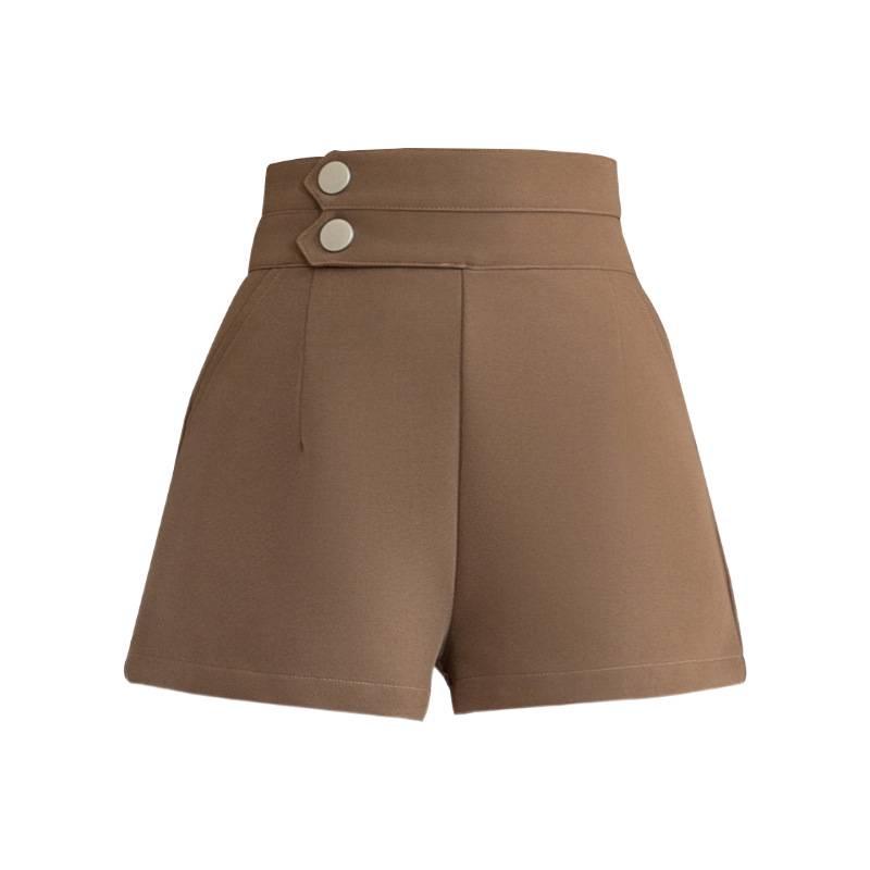 2026 Spring/Summer Women's High-Waisted A-Line Suit Shorts - Versatile, Slimming, Loose Fit, Wide-Leg