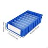 1 Large Rectangular Parts Box, Plastic Storage Bin, Stackable commercial Divider Case for Tools &