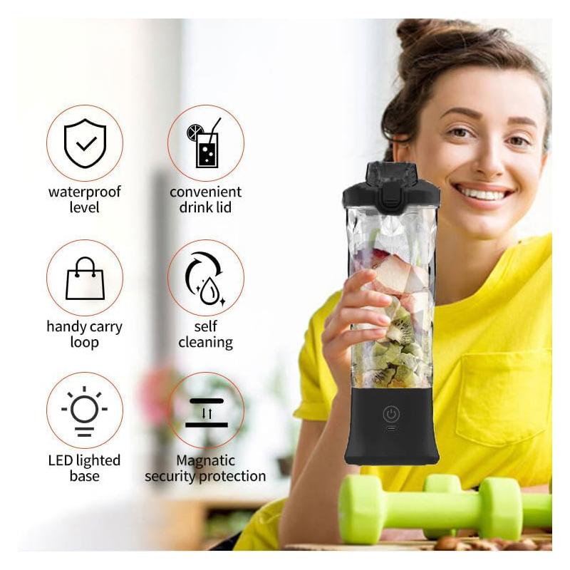 Xiaomi Xiaomi Portable Blender with 20oz Cup, USB-C Rechargeable, Self-cleaning, Cordless for Smoothies, Gym, Office.