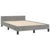 Bed Frame without Mattress Light Grey 120 x 190 cm Velvet