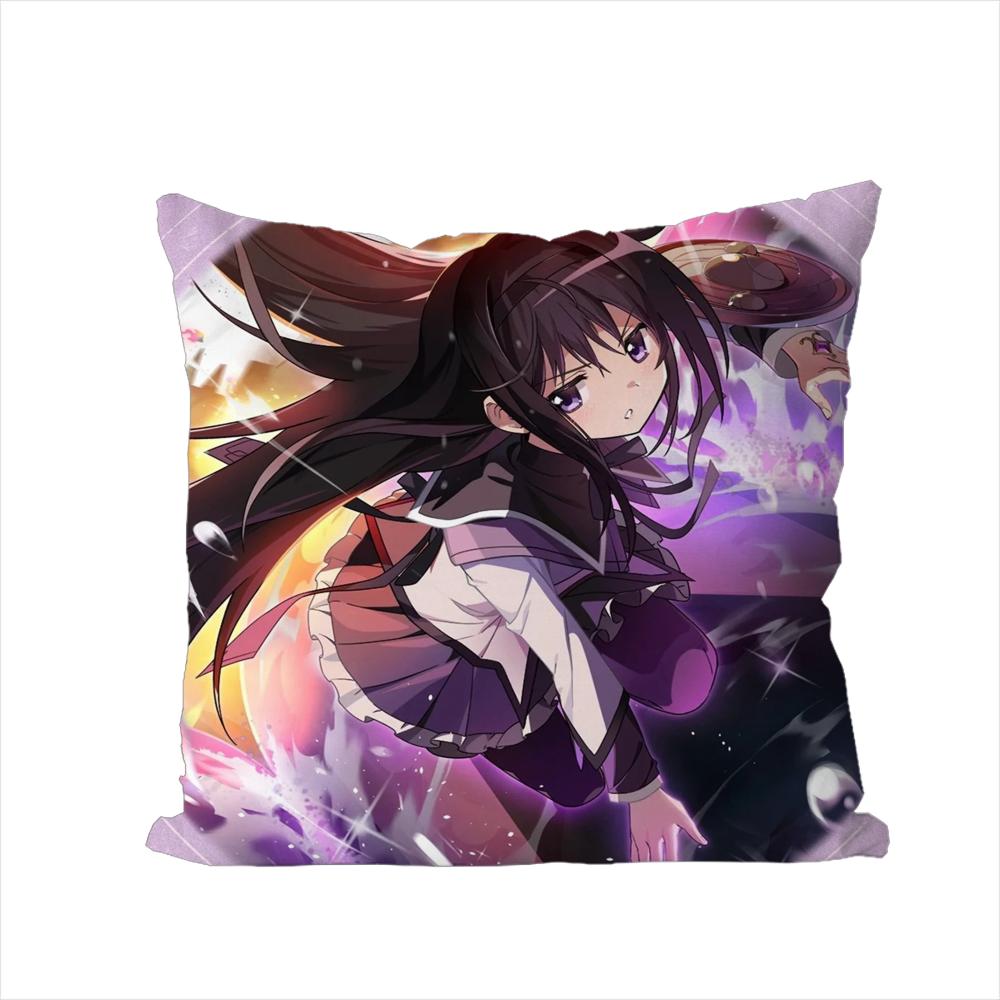 Puella Magi Madoka Magica Pillow Case For Car Sofa Decorative Home Doublesided Print Plush Square Throw Pillow Cushion Cover