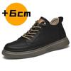 Scarpe Rialzate in Vera Pelle per Uomo Scarpe Elevator Aumento di Altezza Calzature Sneakers Casual di Lusso da Uomo Scarpe da Skate