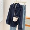 New spring and summer literary and artistic style double-layer cotton yarn cotton breathable shirt women's loose casual versatile long-sleeved shirt 