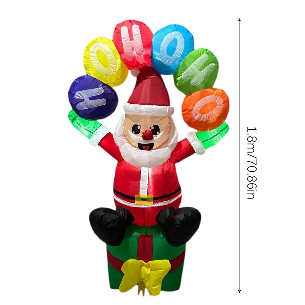 Christmas Inflatable Santa Claus Giant Inflatable Outdoor Decor Blow Up Christmas Santa Decorations For Yards Porches Lawn Party