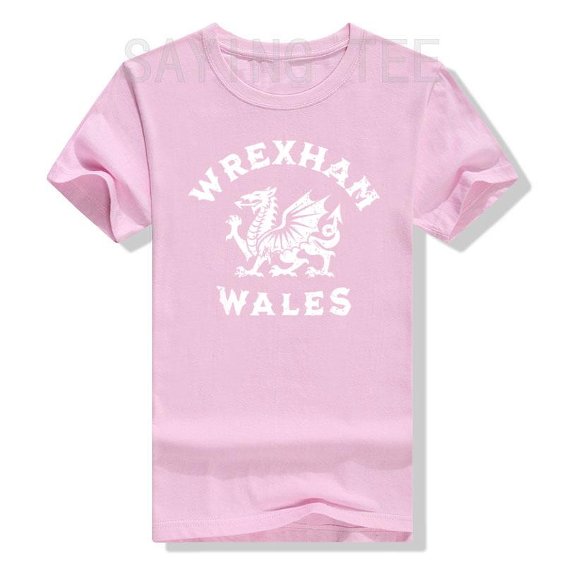 Wrexham Wales Welsh Dragon Flag Vintage T-Shirt Humor Funny Graphic Tee Short Sleeve Blouses Wrexham Wales Cymru Novelty Gifts