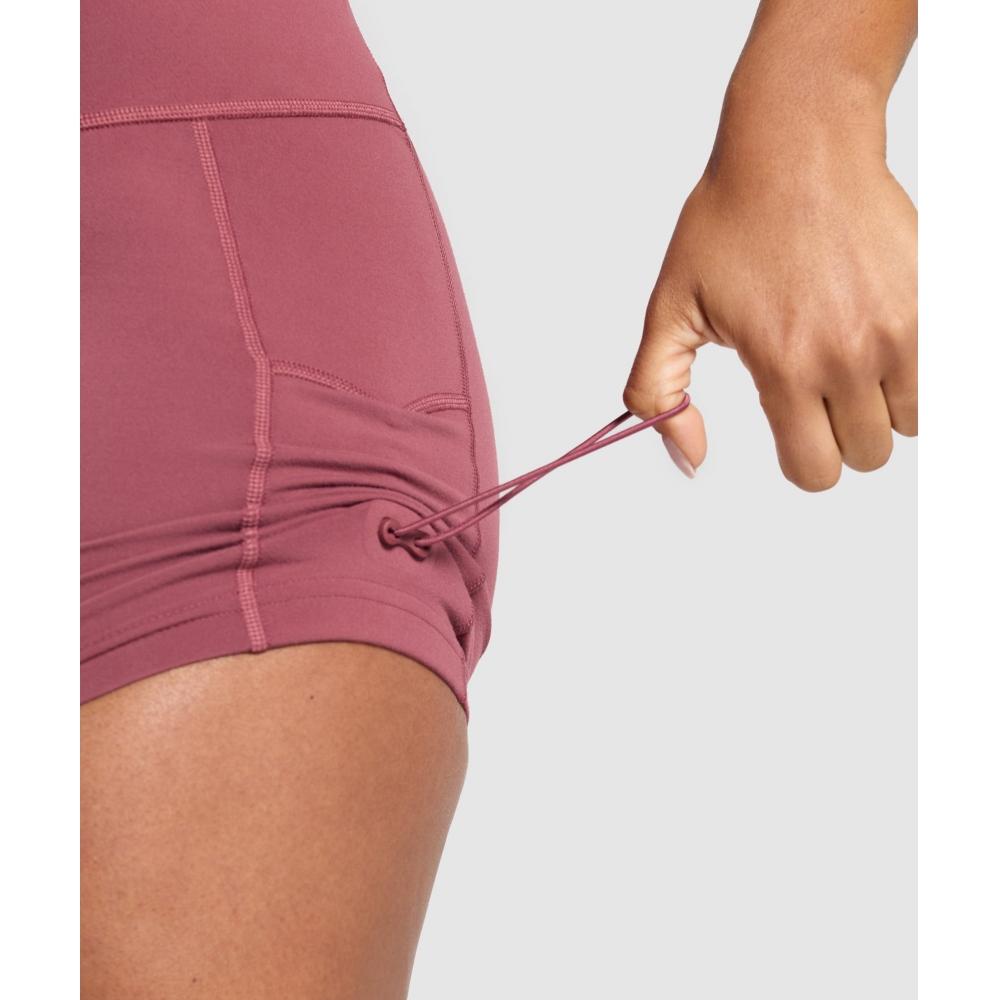 Gymshark Legacy Logo Tight Shorts Washed Berry Pink B7a4g Kcps