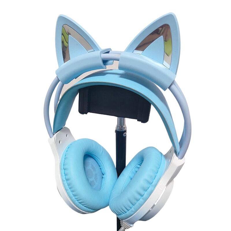 2Pcs Cat Ear For Earphone Gaming Headsets Attachment Stereo Headset Decoration Lightweight Silicone Pendant