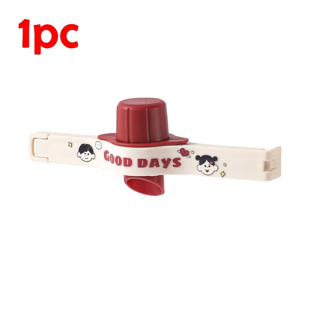 

1/5Pcs Screw Cap Seasoning Sealing Clip Cartoon Moisture-proof Food Bag Clips with Plastic Spout Adjustable Spice Jar Lids