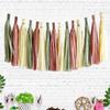 Colorful Paper Streamers for Wedding Decorations Birthday Celebration Supplies Easy Assemble Paper Hanging Ornament