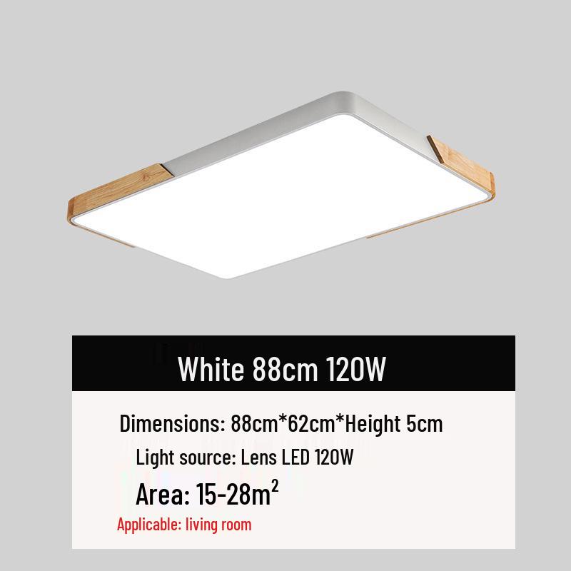Natural Wood LED Ceiling Lamp for Bedroom and Living Room