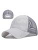 Pink Camouflage Breathable Lightweight Ponytail Baseball Cap With Mesh Back Sunshade