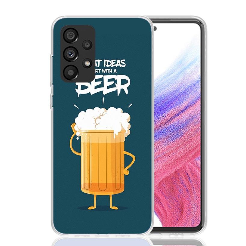 World Beers Alcohol Summer Bubble Phone Case For Samsung Galaxy A13 A14 A15 A16 A53 A54 A55 A56 A33 A34 A35 A36 A23 A24 A25 A26