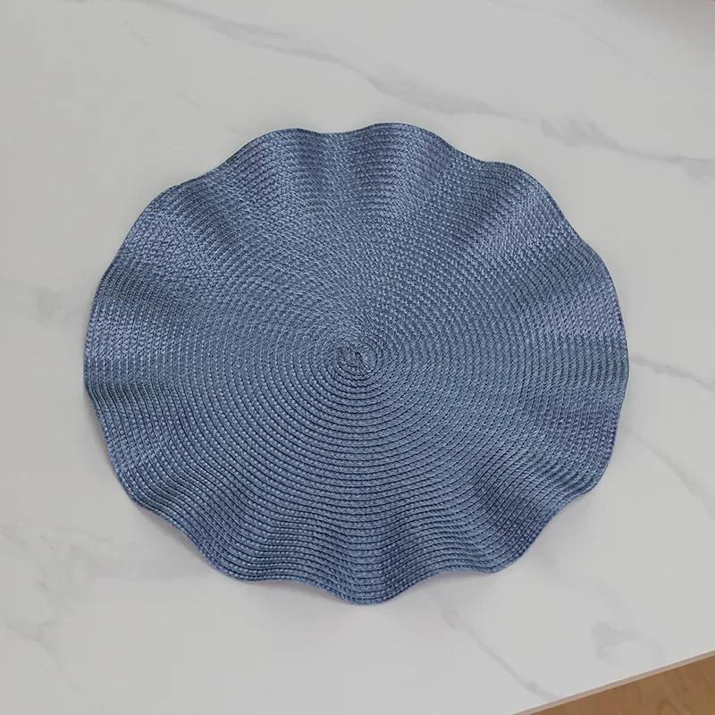 Mats Lotus Leaf Edge Creative Design Thickened Woven PP Placemats Coasters Irregular Placemats Table Placemats