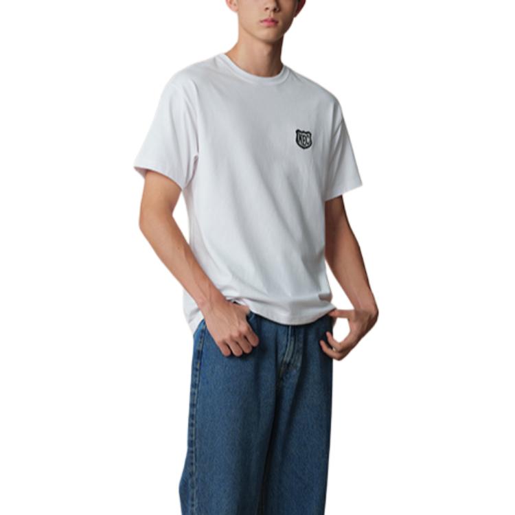 New Era FW25 Rebellious Academy Series Patch Embroidery Logo Letter Print Casual Breathable Versatile Short Sleeve T-Shirt Unisex Tops 14726602