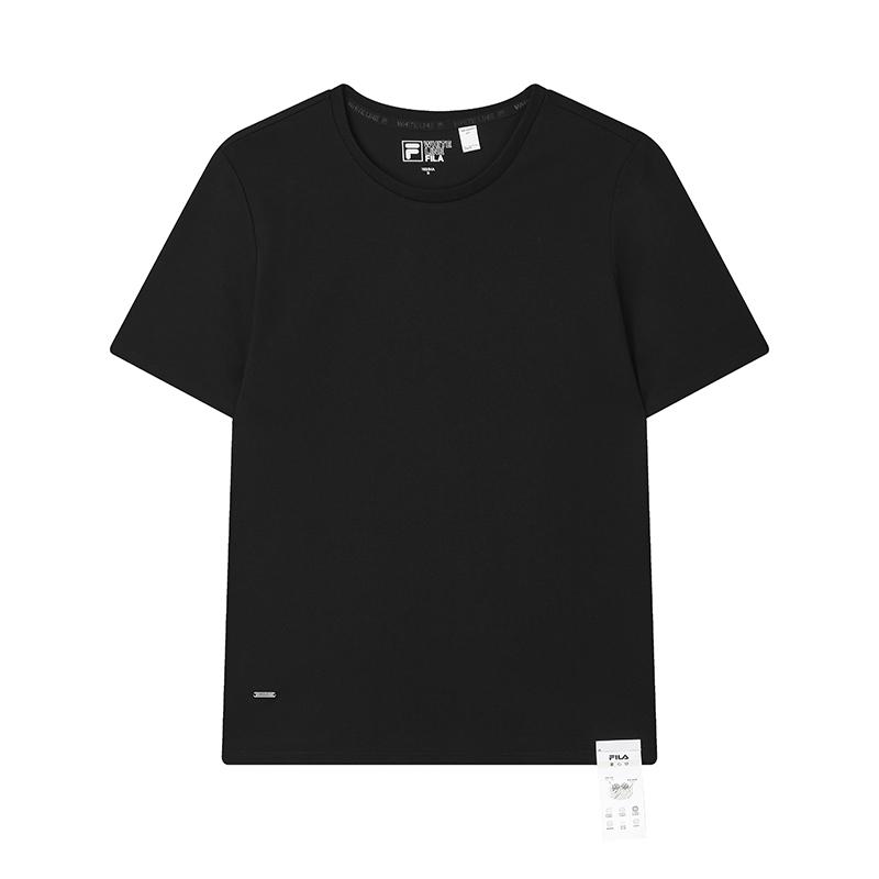 Fila White Soft Heart Master Fashion Versatile Casual Simple Comfortable T-Shirt Women Tops Black F11W513103FBK