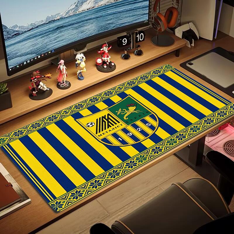 FC Metalist Kharkiv Color Mouse Pad Large Gaming Table Cushion Non-slip Laptop Tablet Big Mousepad XXL Mat Mini PC Playmat With Lock edge