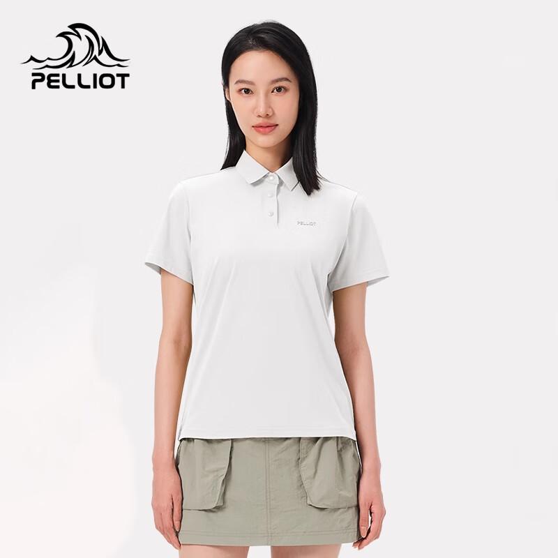 Pelliot Women s Casual Breathable Stretch Short-Sleeve Polo Shirt 12421552 L