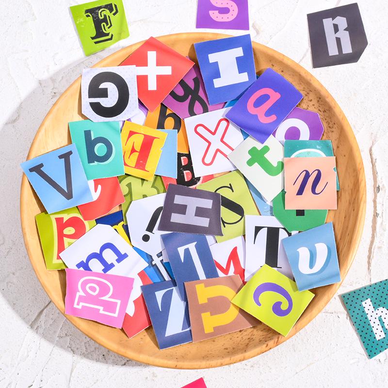 Children's Cartoon Self-Adhesive Letter Stickers: DIY Journal & Phone Case Decoration