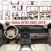 Wood Grain Car Interior Accessories Window Lift Cover Console Air Vent Cover Gear Shift Panel Sticker For Volvo XC90 2003-2014