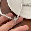 Gentle Bow Pearl Necklace Light Luxury Niche Design Sense Premium Clavicle Chain Femininity Neck Chain Accessories